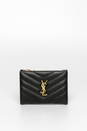 Cassandre Saint Laurent Matelasse Fragments Zipped Bi-Fold Wallet 銀包