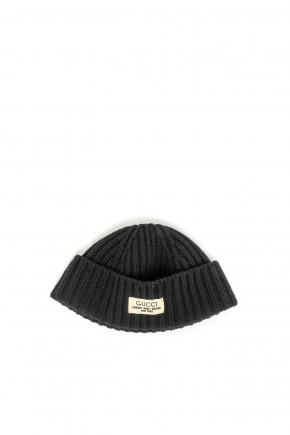 Rib Wool Hat With Label 冷帽