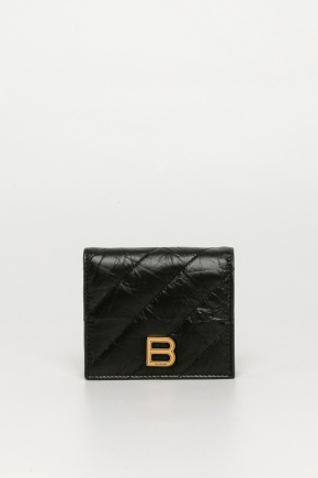 Crush Flap Coin And Card Holder Quilted 銀包