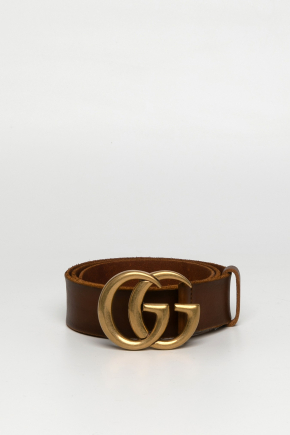 Leather With Double G Buckle 腰帶