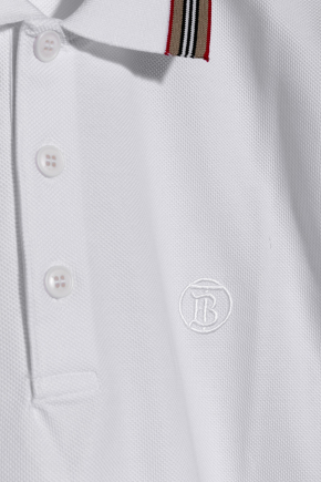 Icon Stripe Collar Cotton Pique Polo Shirt Polo衫