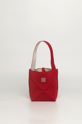 Square Origami Knit Bucket Tote bag