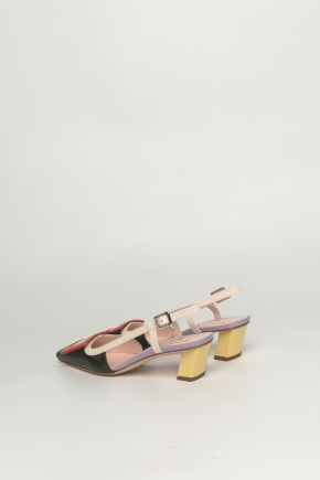 Belle Vivier Covered Buckle Slingback Pumps In Patent Leather Pumps