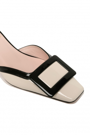 Belle Vivier Ankle Strap Lacquered Buckle Pumps In Patent Leather 密頭高跟鞋