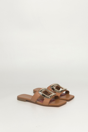 Viv' By The Sea Mules In Leather Sandals