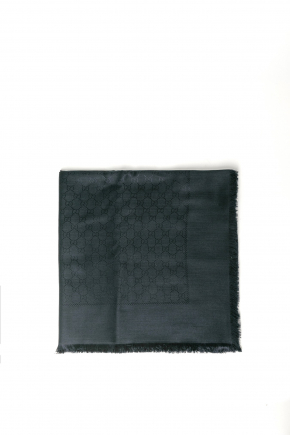 Silk Wool Gg Jacquard Shawl 圍巾
